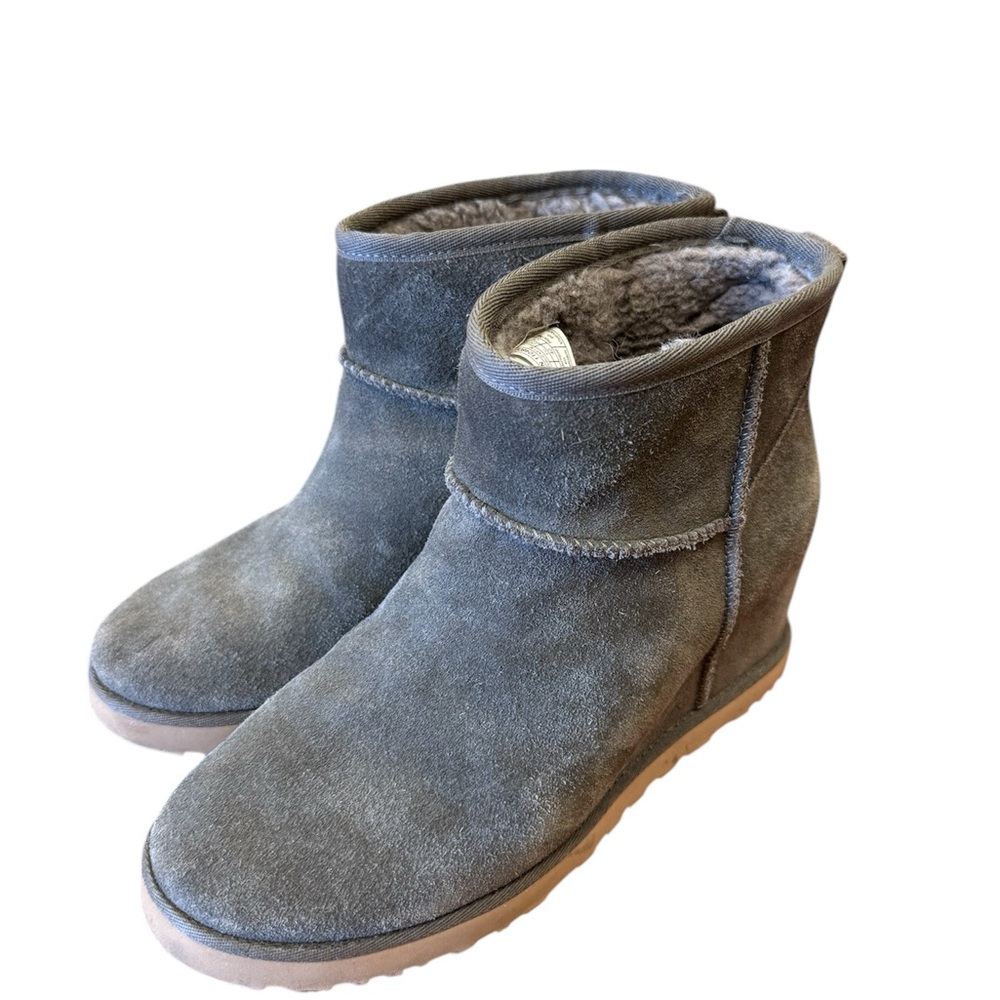 UGG Women’s Marte Wedge Booties Size 9 
Only worn twice / Gray / Slate color